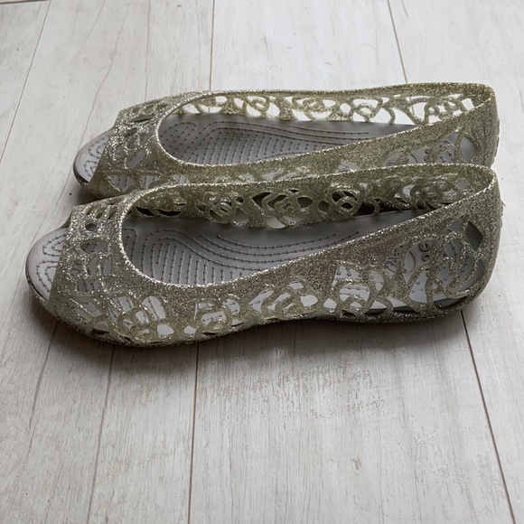 CROCS Isabella Jelly Flats Size J3 - Picture 2 of 4